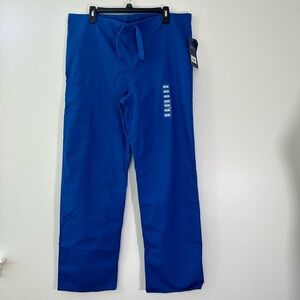 NWT Cherokee Cargo Royal Blue Drawstring Scrub Pant Unisex #4100 Sz Small